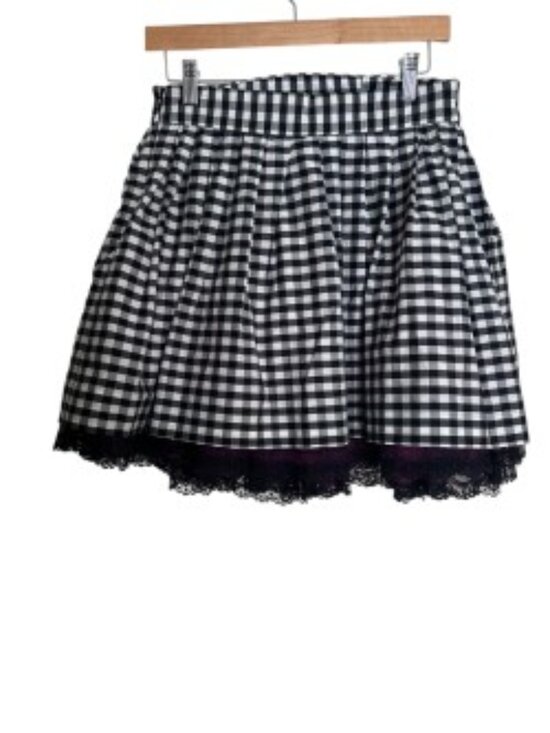 bebe Dresses & Skirts - NWT Bebe Black & White Gingham High Waist Pleated Skirt Small